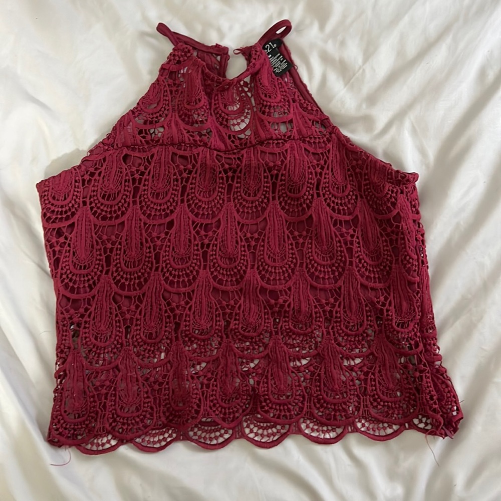 Cute crop top maroon